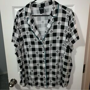 Disney Villains Torrid Poison Apple Sz 3 Women S Sleeve Button Up Collar Blouse